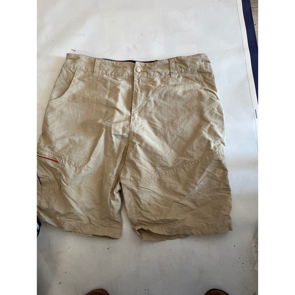 Gill Men's Cargo Shorts Size L 34-37 Tan Nylon Outdoor Work Utility - Picture 1 of 3